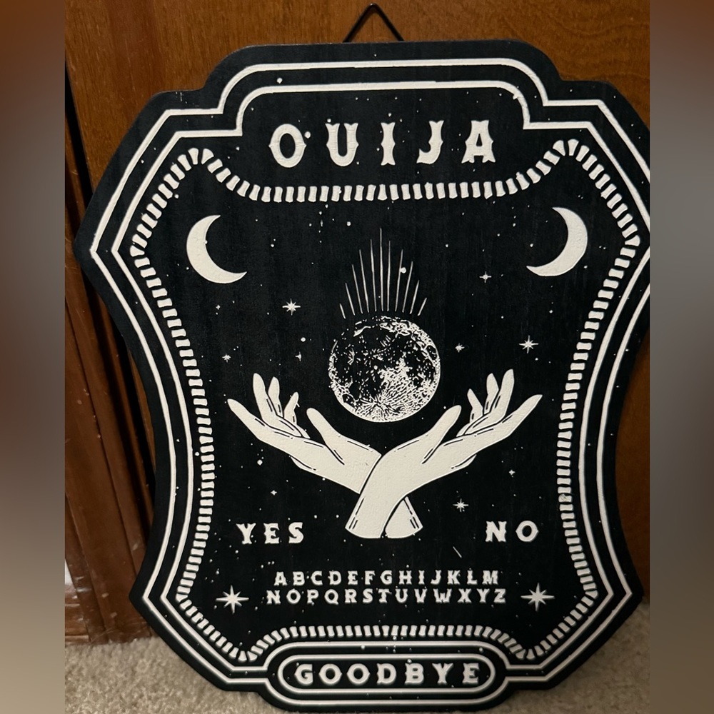 Black and White Ouija Board Wall Art